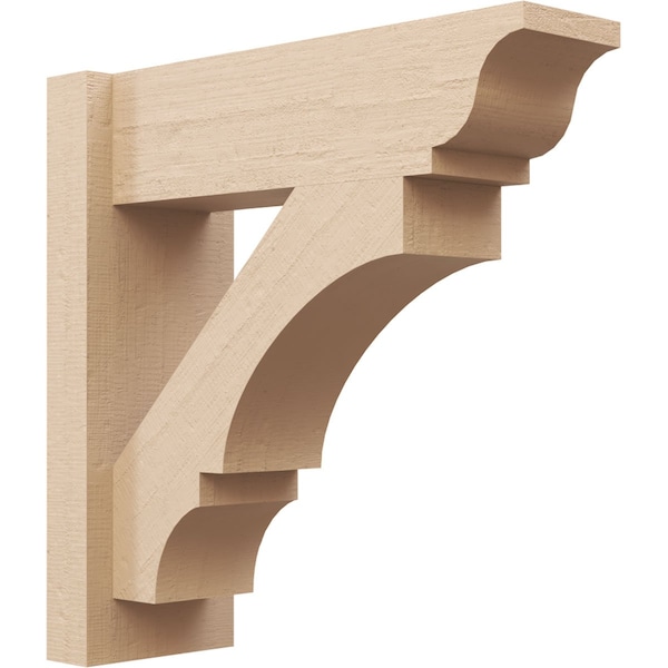 Ekena Millwork 6-in W x 18-in D x 18-in H Balboa Trad Rough Cedar Woodgrain TimberThane Outlooker, Primed Tan OUTUR060X18X18BOA04RCPR - main